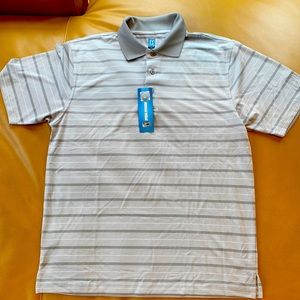 NEW: PGA Tour Airflux Stripped Polo Shirt